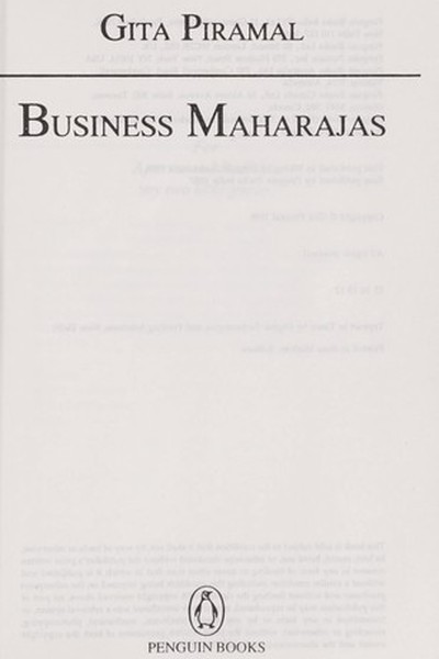 Business Maharajas book cover