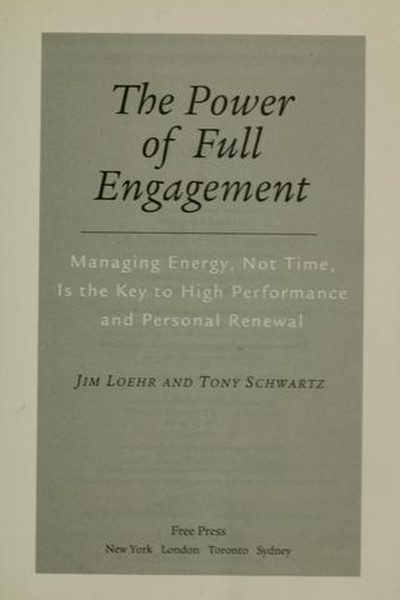 The Power of Full Engagement book cover